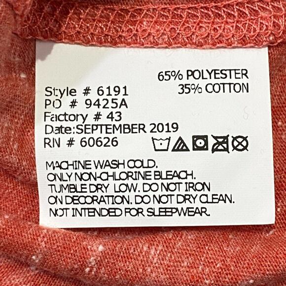 LAT Red Melange Summer Camp Jersey Tee Youth Medium Short Sleeve Crew Neck - Picture 6 of 11